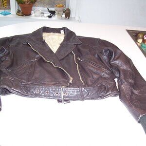 Women's 80s Vintage Espirit Brown Leather Jacket in Great Condition  Size Small